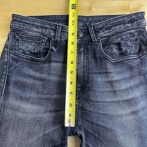 R13 Jeans Jenny Mid Rise Skinny Dirty Black Made In Italy Size 27 - Picture 12 of 13